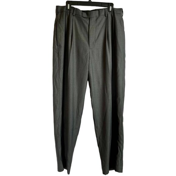 Knightsbridge Poly Blend Men's Gray Dress Slacks W36X L32 - Picture 1 of 6